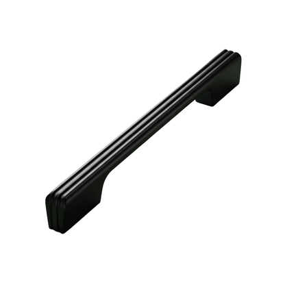 Aura Premium Fluted Linear Pull Handle – Matte Deep Black (320mm)