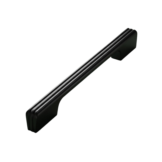 Aura Premium Fluted Linear Pull Handle – Matte Deep Black (320mm)
