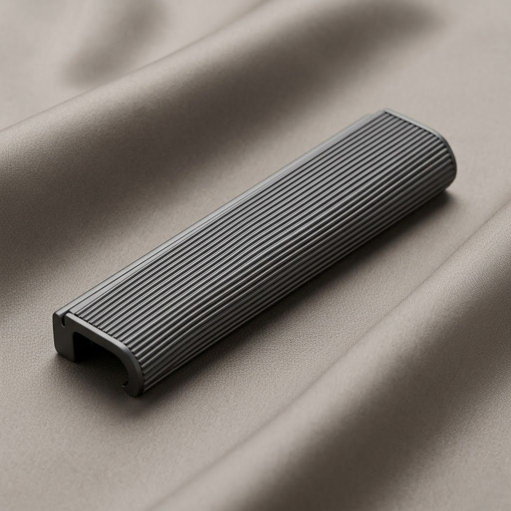 Aura Premium Linear Grooved Pull – Deep Matte Black (480mm)