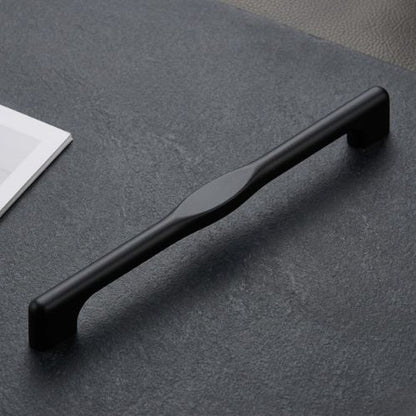 Aethel Premium Faceted Cabinet Handle – Jet Matte Black (310mm)