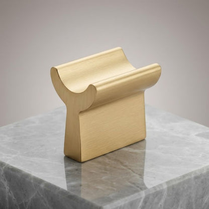 Concierge Solid Brass Cabinet Pull - Satin Gold T-Bar Knob