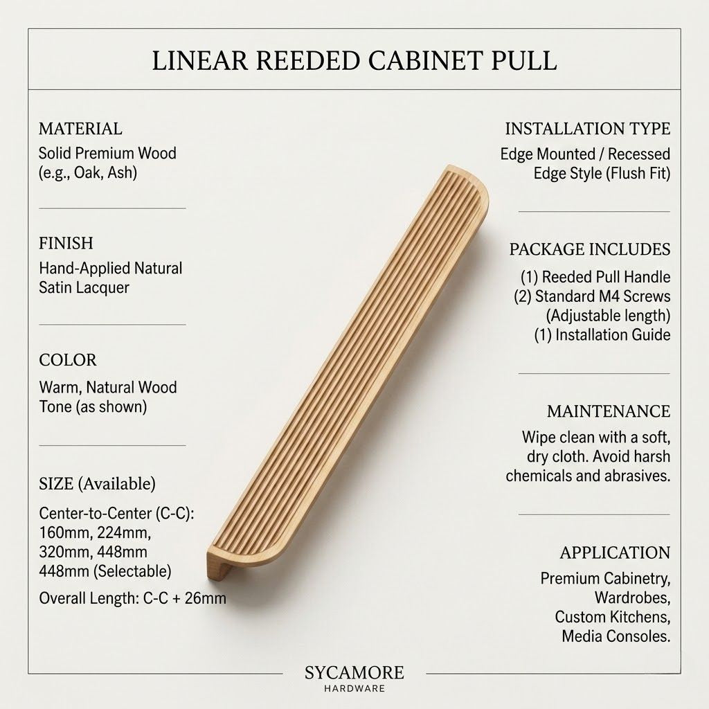 Aurum Premium Fluted Cabinet Pull – Luxurious Copper-Rose Gold Plate