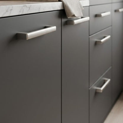 Aethel Premium Fluted Linear Cabinet Pull – Satin Silver (320mm)