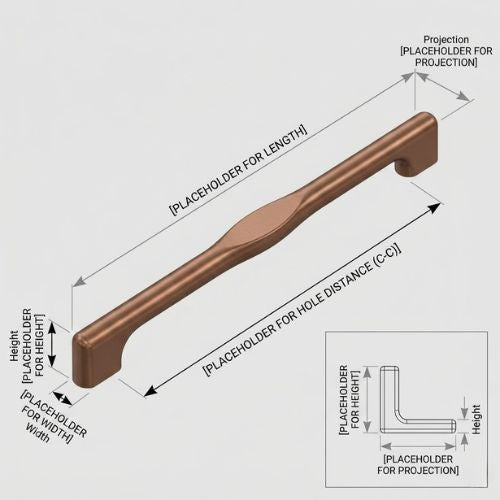 Aurora Linear Bow Cabinet Pull – Brushed Satin Bronze