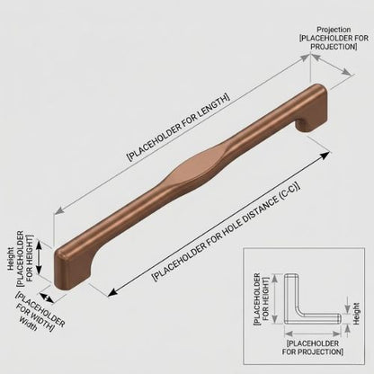 Aurora Linear Bow Cabinet Pull – Brushed Satin Bronze