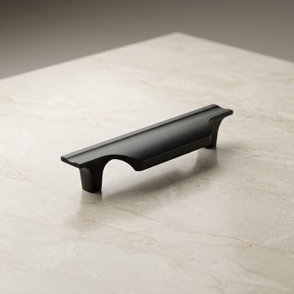Matte Black Profile Edge Pull - Modern Aluminium Cabinet Handle