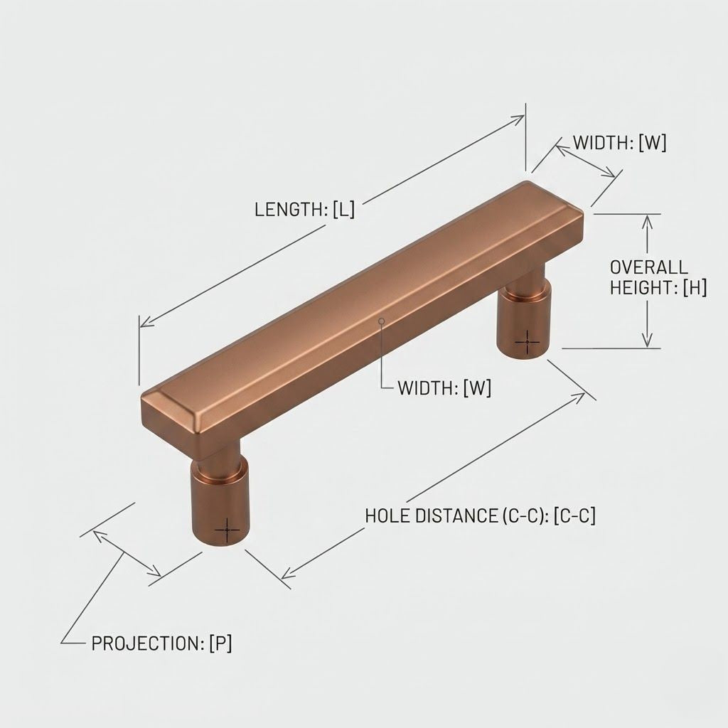 Elora Collection Modern Bar Pull – Satin Rose Gold (96mm)