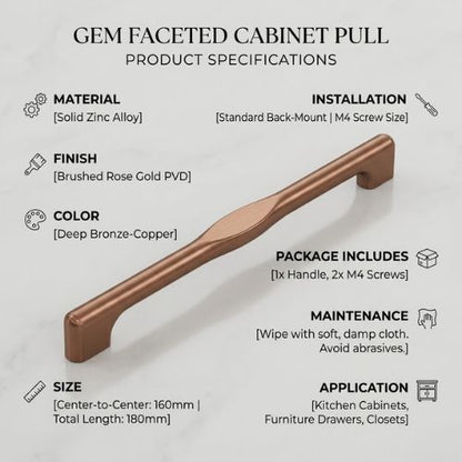Aurora Linear Bow Cabinet Pull – Brushed Satin Bronze